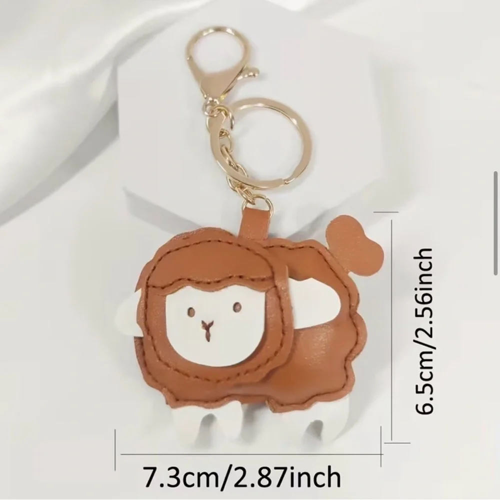 New Adorable Sheep Keychain - Tan and White - Picture 2 of 3